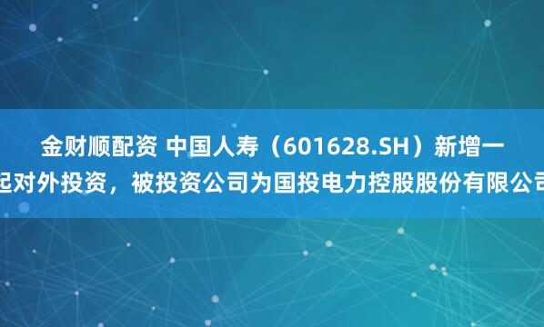 金财顺配资 中国人寿(601628.SH)新增一起对外投资,被投资公司为国投电力控股股份有限公司
